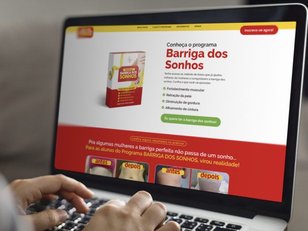 Working on a web template on the laptop