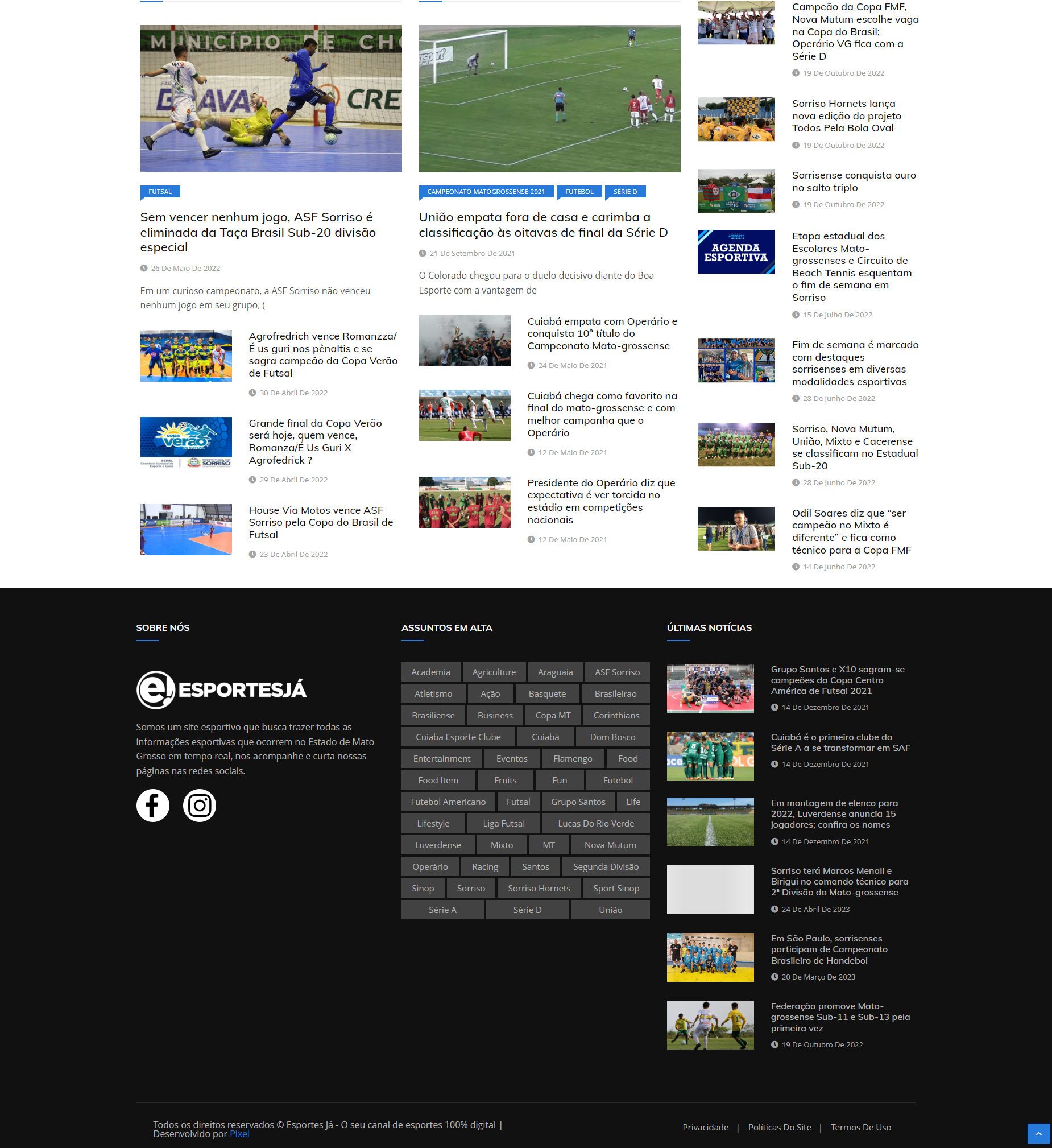 Pixel - Portfolio - EsportesJa2