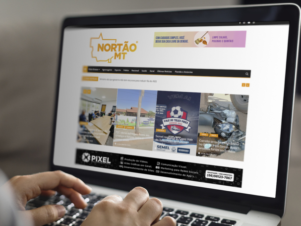 Working on a web template on the laptop